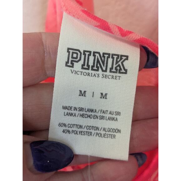 PINK Victoria's Secret Peach Aztec Design Strappy Tank Top Women Size Medium NWT - Picture 3 of 6